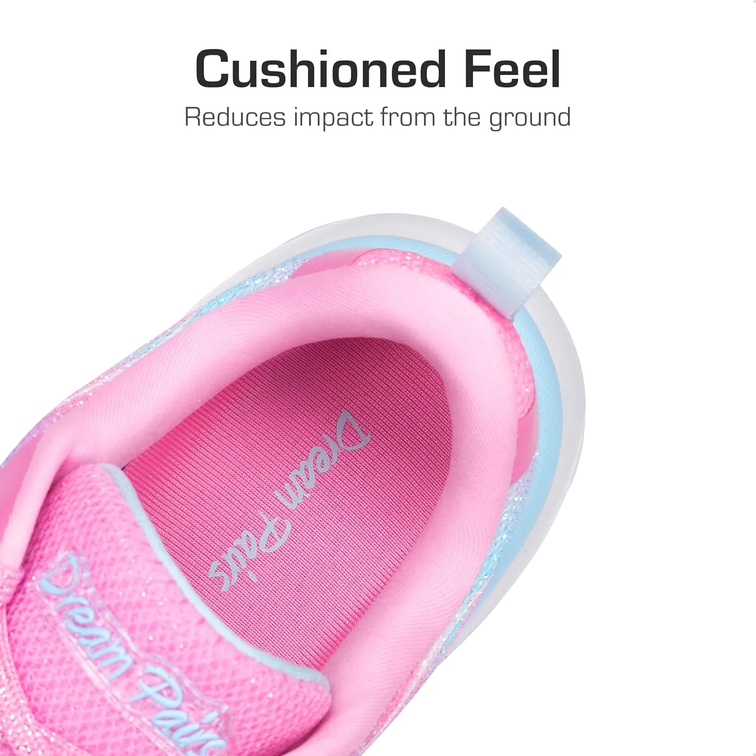 DREAM PAIRS Girls Shoes Sneakers Kids Tennis Shoes Lightweight Lace Up Running Casual Walking Shoes
