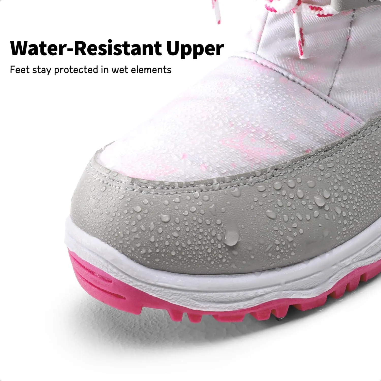 DREAM PAIRS Girls Snow Boots Warm Cozy Anti-Slip Lightweight Mid Calf Faux Fur Lining Winter Shoes for Little/Big Kids