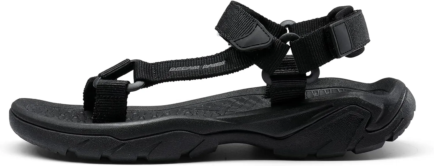DREAM PAIRS Hiking Sandals Women, Comfortable Walking Sandals with Adjustable Hook and Loop Strap, Quick-Drying Sports Summer Beach Outdoor Light Weight Water Shoes