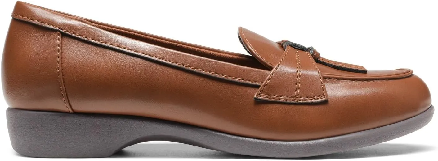 DREAM PAIRS Women's Comfortable Dressy Slip-on Loafers Business Casual Work Shoes Office, Faux Leather Arch Support Round Toe Flats Shoes with Tassel Decoration