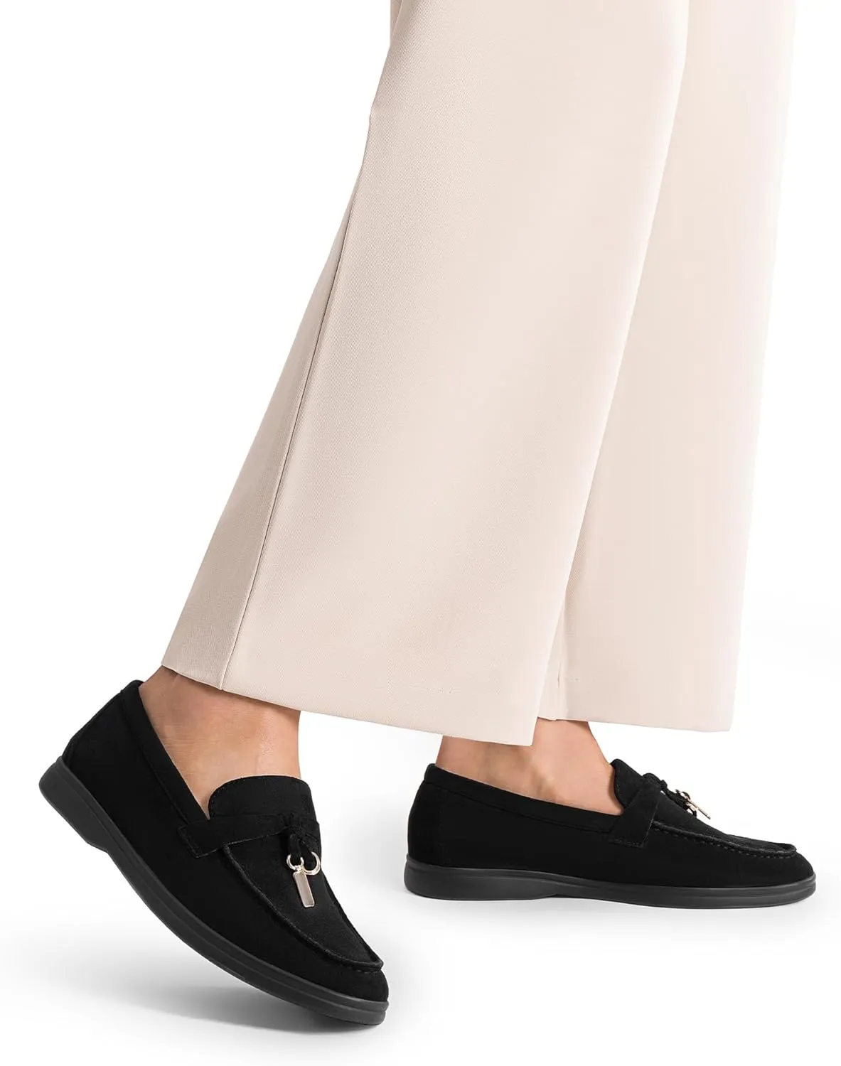 DREAM PAIRS Women's Loafers Suede Loafer Slip-on Comfortable Casual Dressy Business Work Shoes with Arch Support