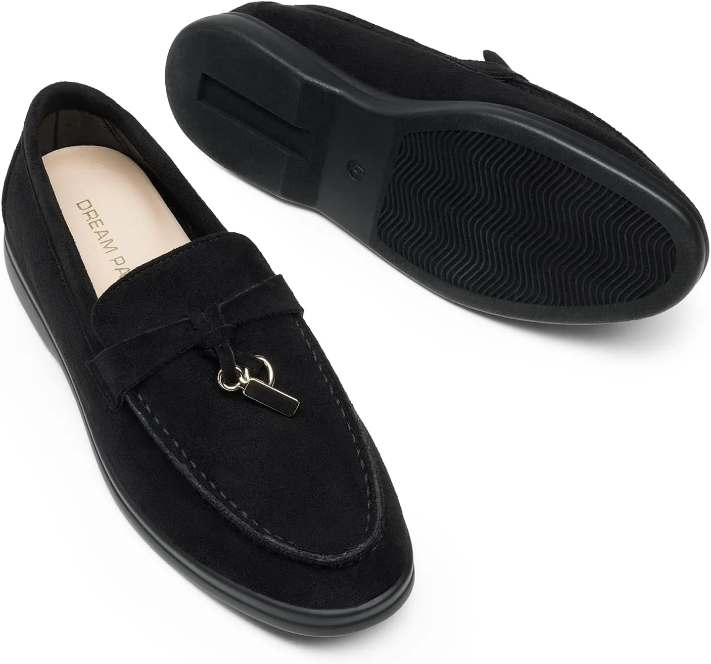 DREAM PAIRS Women's Loafers Suede Loafer Slip-on Comfortable Casual Dressy Business Work Shoes with Arch Support