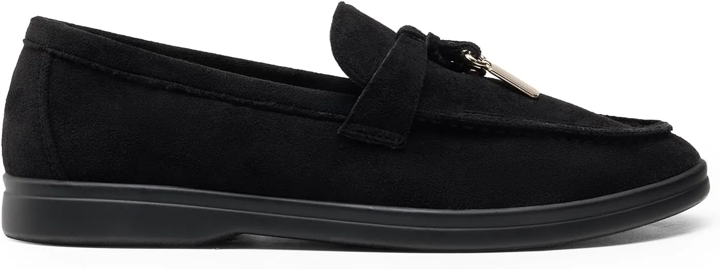 DREAM PAIRS Women's Loafers Suede Loafer Slip-on Comfortable Casual Dressy Business Work Shoes with Arch Support