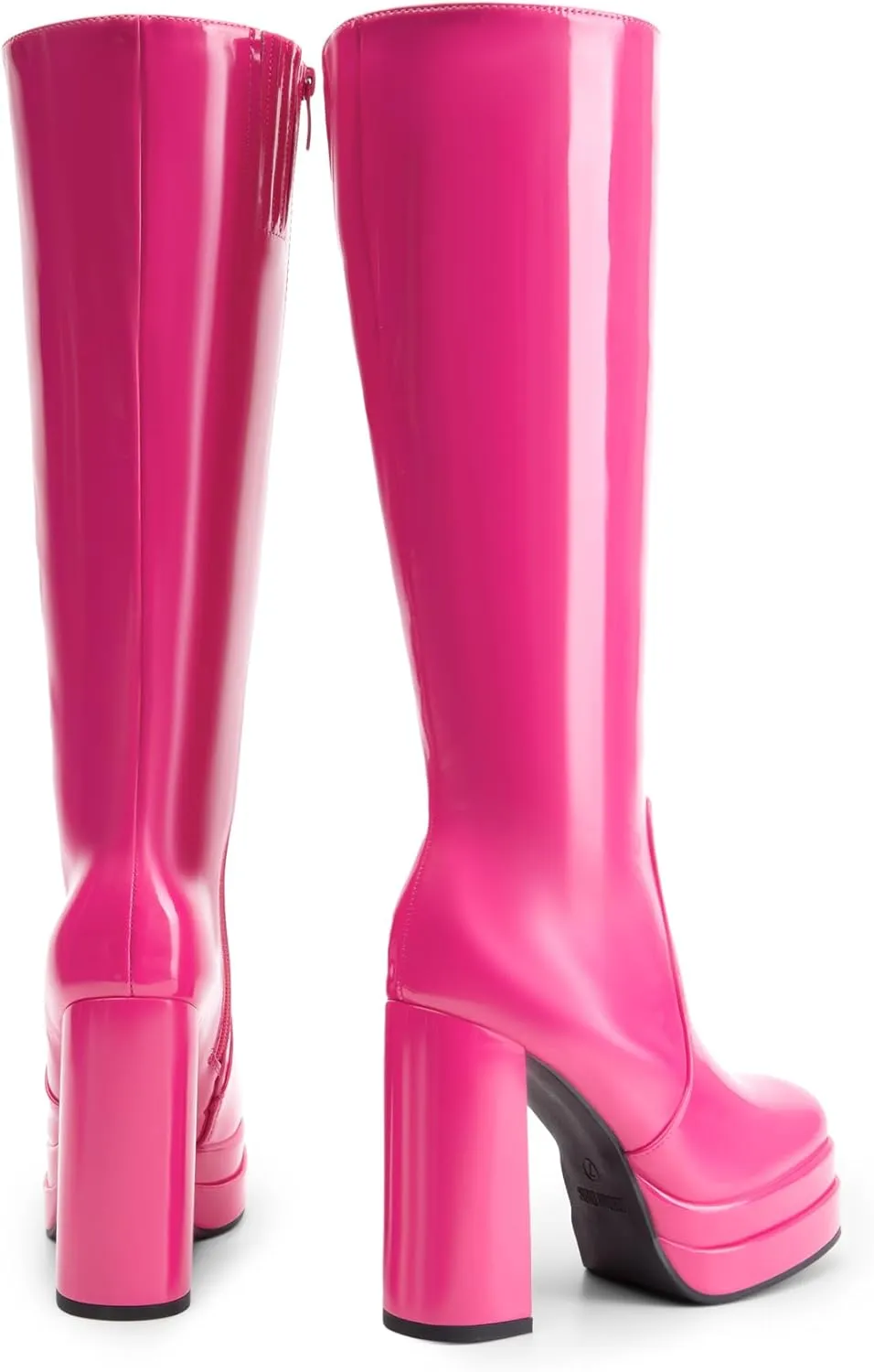 DREAM PAIRS Women's Platform Heeled Knee High Boots, Long Chunky Tall Gogo Boots for Fall