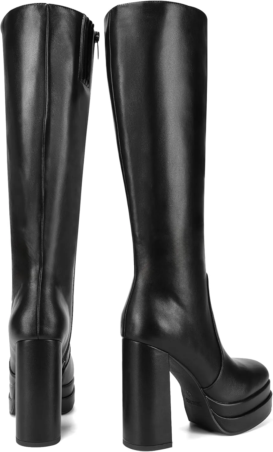 DREAM PAIRS Women's Platform Heeled Knee High Boots, Long Chunky Tall Gogo Boots for Fall