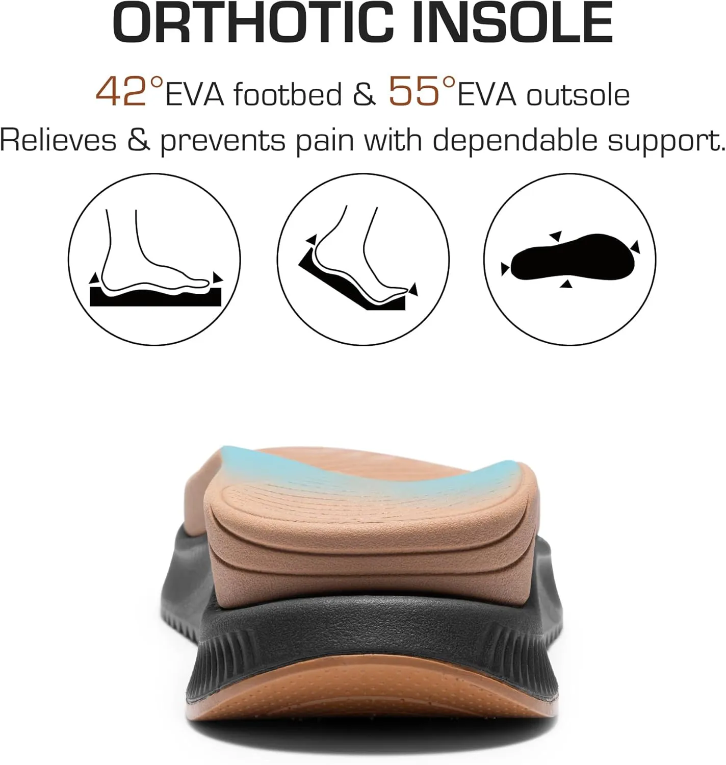 DREAM PAIRS Women's Walking Sandals Arch Support Orthopedic Recovery Hiking Sandals Thick Athletic Cushion Adjustable Strap for Plantar Fasciitis