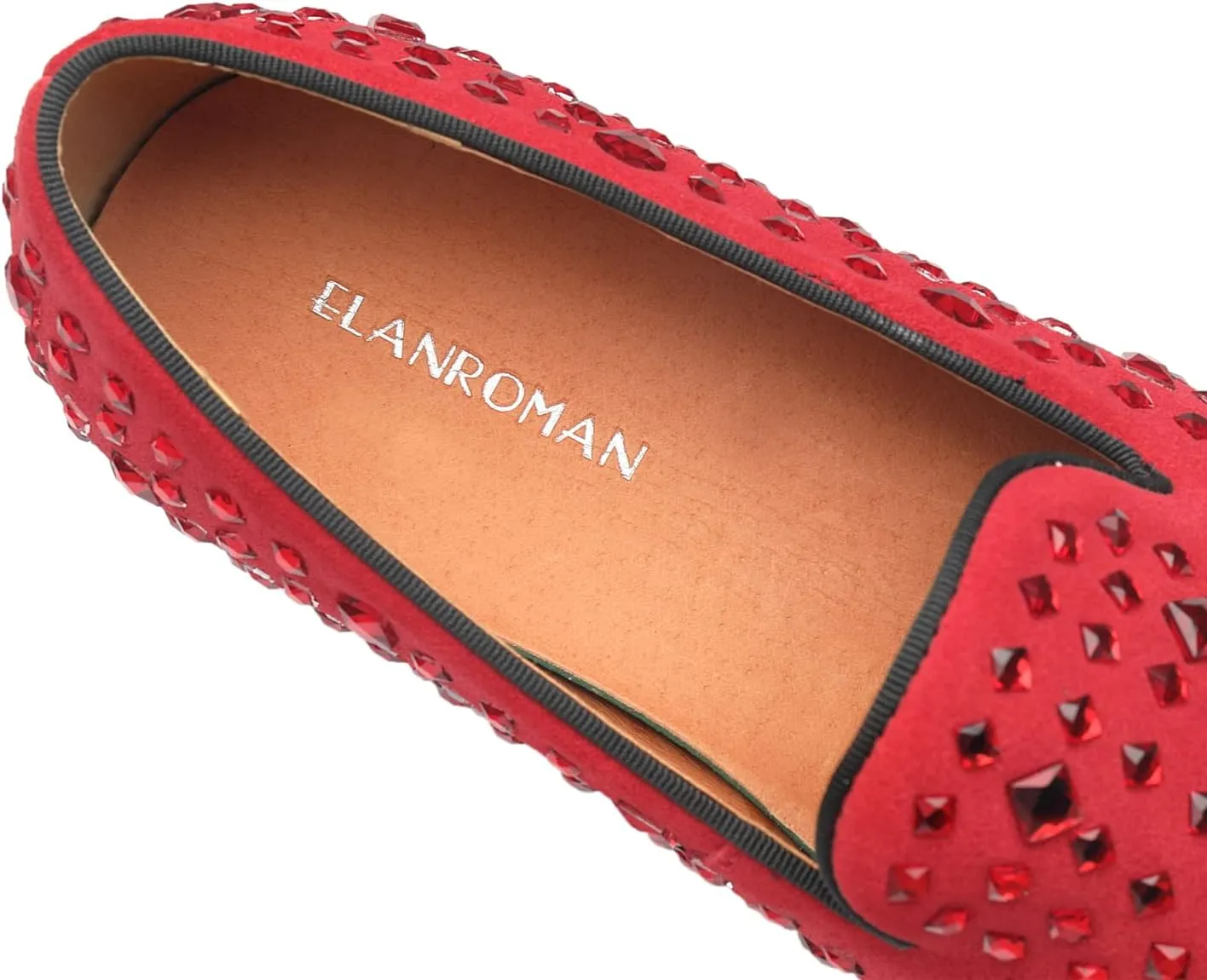 ELANROMAN Men's Loafers Leather Wedding Party Dress Shoes