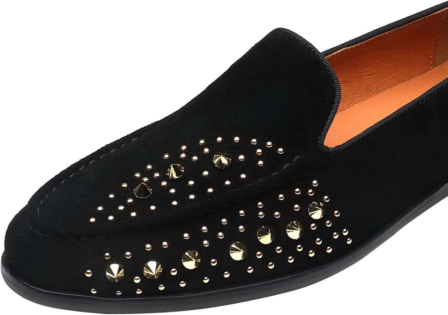 ELANROMAN Men's Patent Leather Loafers Wedding Party Prom Shoes