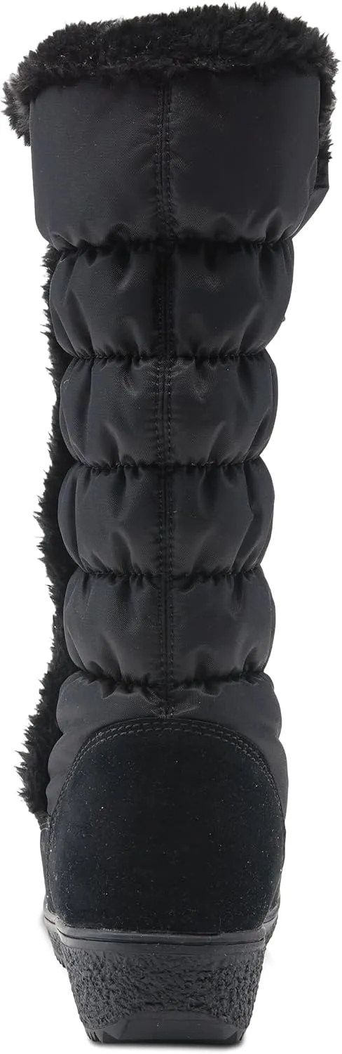 Flexus Spring Step Citywalk Tall Waterproof Winter Boots for Women - Ladies Snow Boots with Cozy Nylon & Faux Fur Lining - Women's Mid-Calf Boots with Zipper Closure
