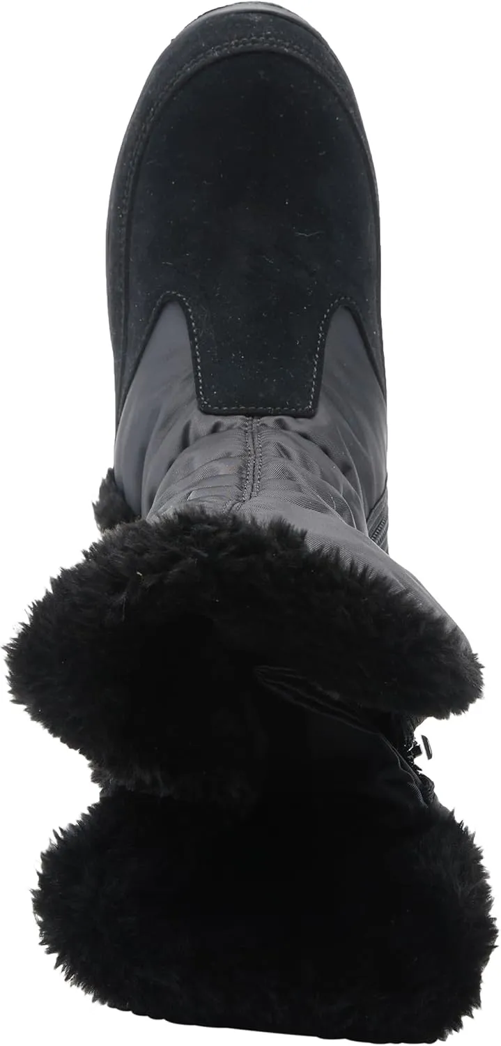 Flexus Spring Step Citywalk Tall Waterproof Winter Boots for Women - Ladies Snow Boots with Cozy Nylon & Faux Fur Lining - Women's Mid-Calf Boots with Zipper Closure