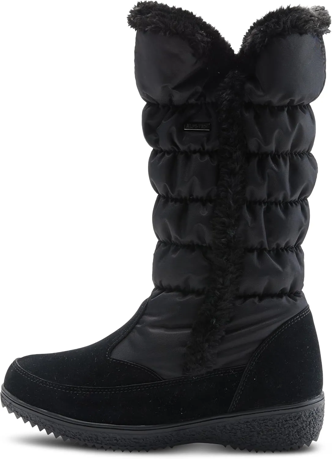 Flexus Spring Step Citywalk Tall Waterproof Winter Boots for Women - Ladies Snow Boots with Cozy Nylon & Faux Fur Lining - Women's Mid-Calf Boots with Zipper Closure