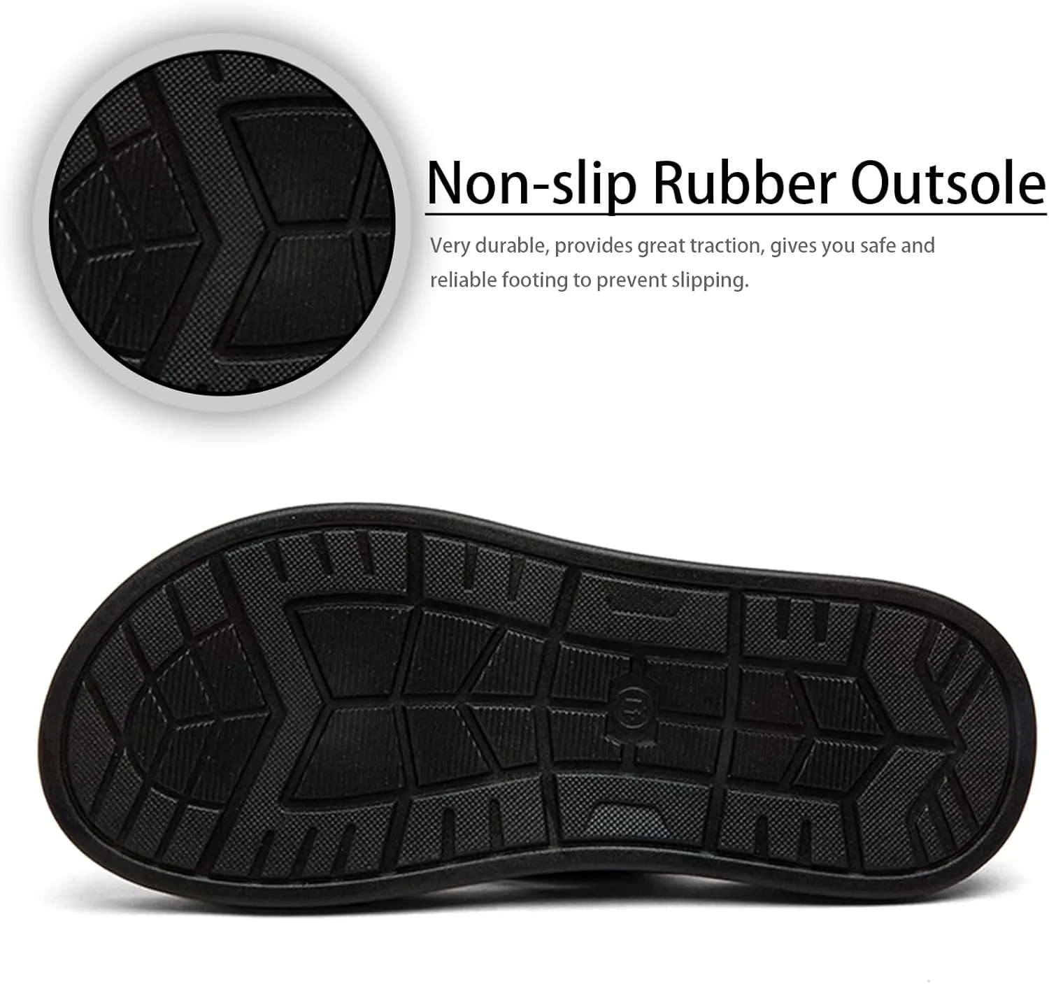 Flip Flops for Men Comfortable Open Toe Summer Beach Thong Sandals Indoor and Outdoor Cushion Slip on Water Resistant Slippers