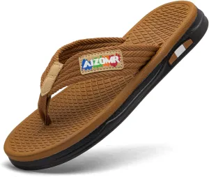 Flip Flops for Men Comfortable Open Toe Summer Beach Thong Sandals Indoor and Outdoor Cushion Slip on Water Resistant Slippers