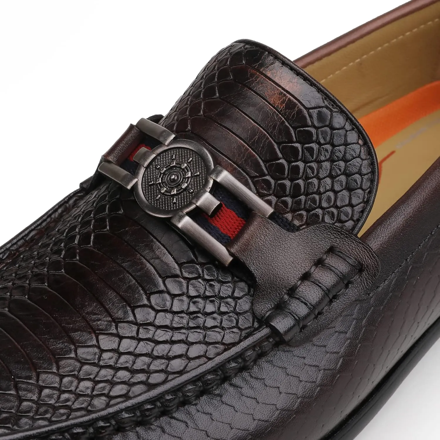 Formal Dress Shoes for Men, Premium Buckle Moc-Toe Business Shoes Casual Slip-on Penny Loafer