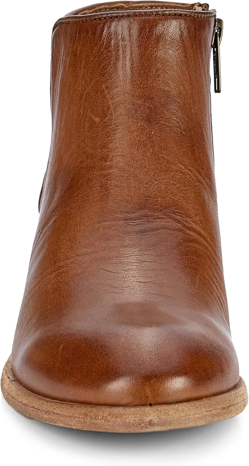 Frye Carson Piping Booties for Women Made from Soft Full-Grain Leather with Signature Western-Inspired Piping Detail and Supple Leather Lining – 4” Shaft Height