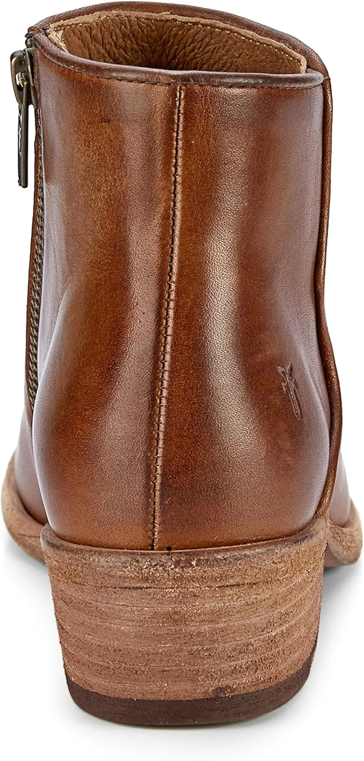 Frye Carson Piping Booties for Women Made from Soft Full-Grain Leather with Signature Western-Inspired Piping Detail and Supple Leather Lining – 4” Shaft Height