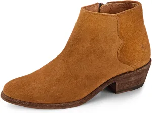 Frye Carson Piping Booties for Women Made from Soft Full-Grain Leather with Signature Western-Inspired Piping Detail and Supple Leather Lining – 4” Shaft Height
