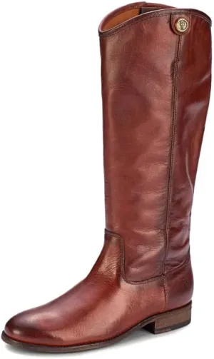 Frye Melissa Button 2 Equestrian-Inspired Tall Boots for Women Made from Hard-Wearing Vintage Leather with Antique Metal Hardware and Leather Outsole – 15 ½” Shaft Height