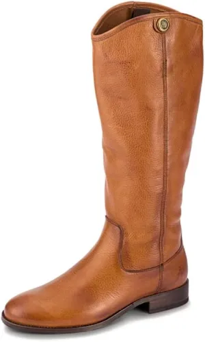 Frye Melissa Button 2 Equestrian-Inspired Tall Boots for Women Made from Hard-Wearing Vintage Leather with Antique Metal Hardware and Leather Outsole – 15 ½” Shaft Height