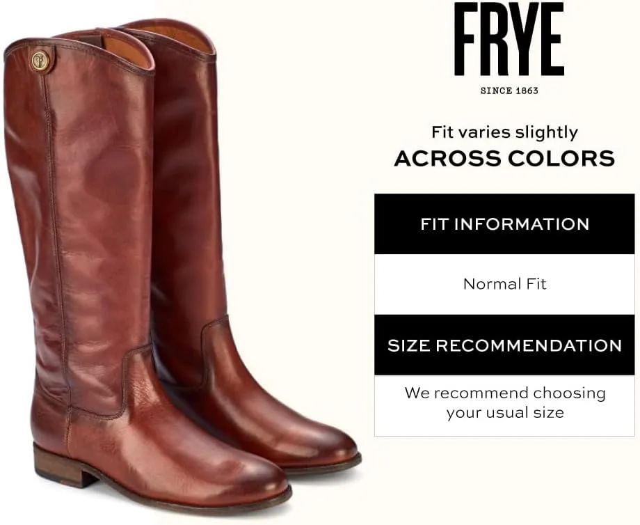Frye Melissa Button 2 Equestrian-Inspired Tall Boots for Women Made from Hard-Wearing Vintage Leather with Antique Metal Hardware and Leather Outsole – 15 ½” Shaft Height
