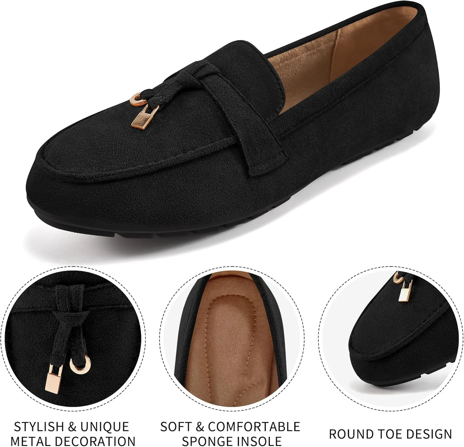 FUDYNMALC Loafers for Women Slip On Shoes: Casual Comfortable Penny Loafers Ladies Dressy Walking Flats for Business Work Office