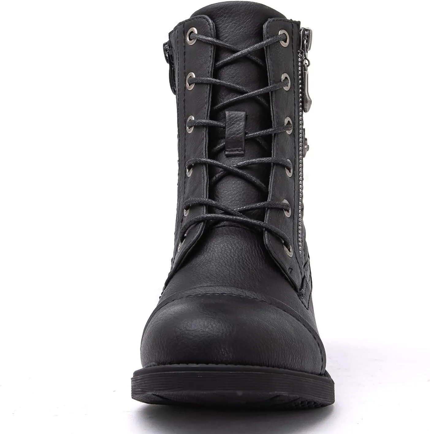 GLOBALWIN Women's Ankle Booties Fashion Combat Boots Fall Boots For Women Comfortable Low Heel
