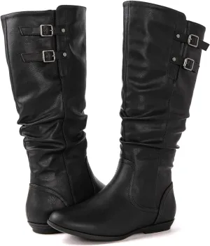 GLOBALWIN Women's Knee-High Boots Tall Fashion Dress Boots
