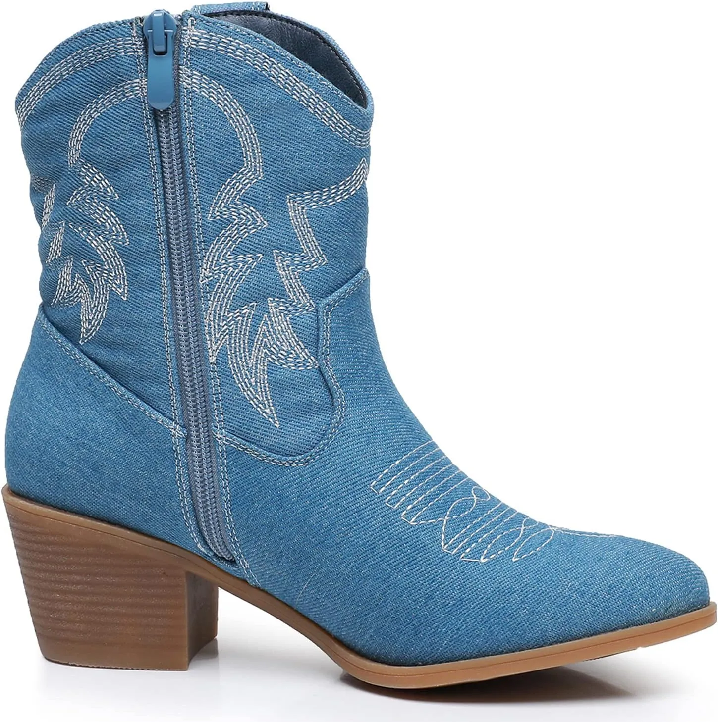 GLOBALWIN Women's Mid Calf The Western Cowboy Boots Fashion Cowgirl Boots For Women Low Heel