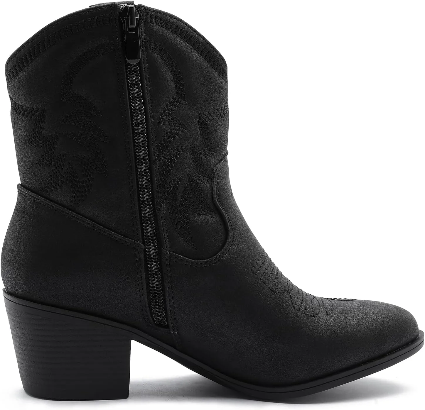 GLOBALWIN Women's Mid Calf The Western Cowboy Boots Fashion Cowgirl Boots For Women Low Heel