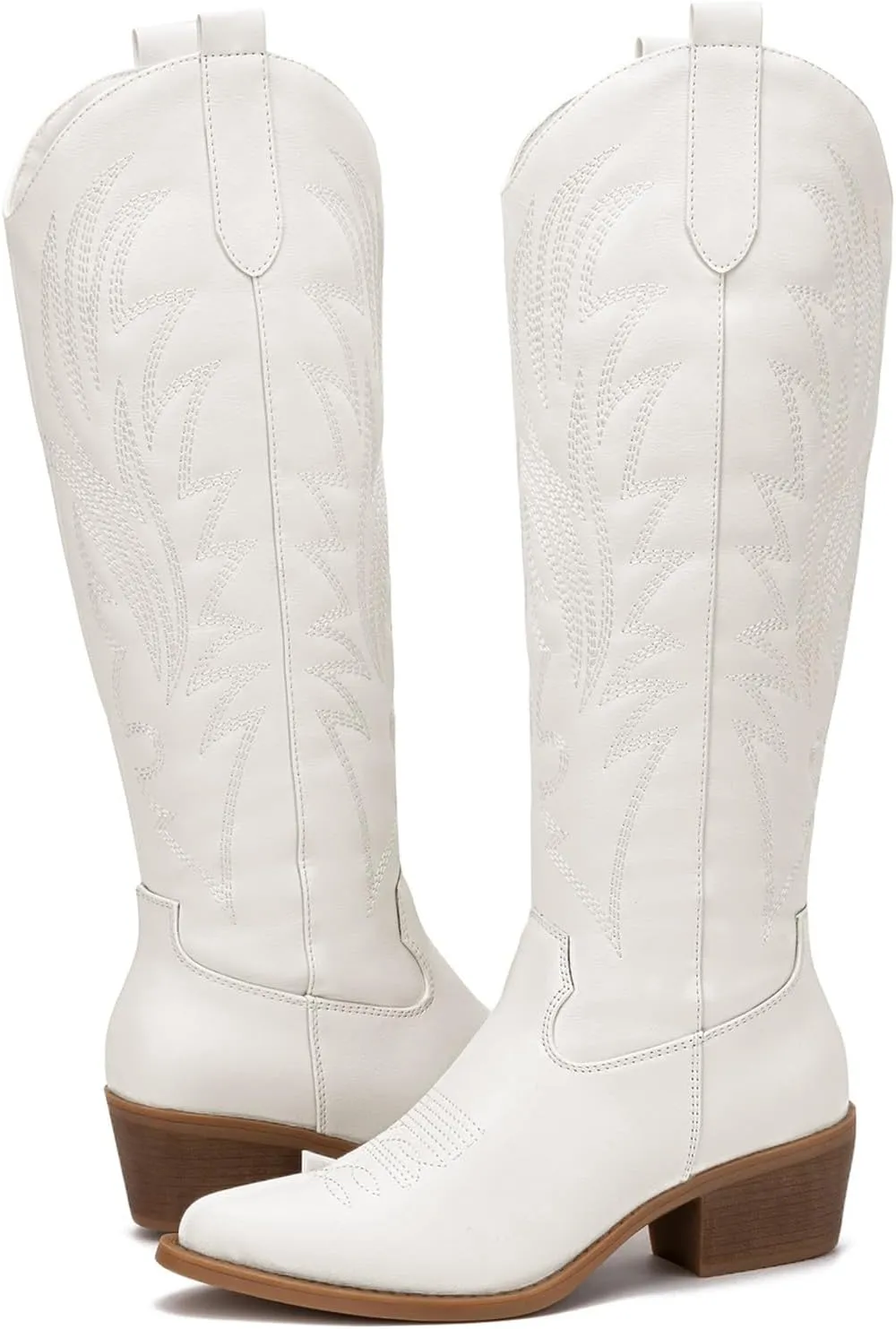 GLOBALWIN Women's The Western Cowboy Cowgirl Embroidered Knee High Boots