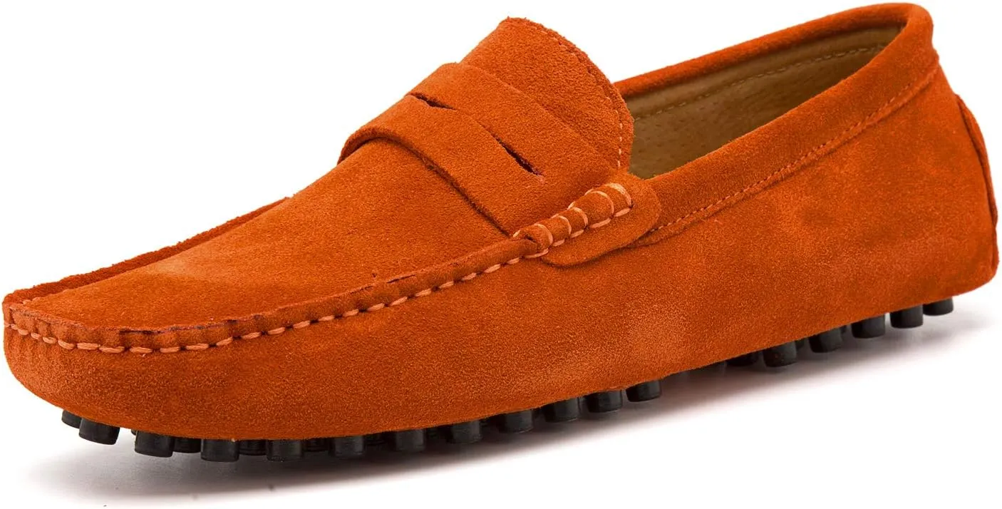 Go Tour Men's Penny Loafers Moccasin Driving Shoes Slip On Flats Boat Shoes