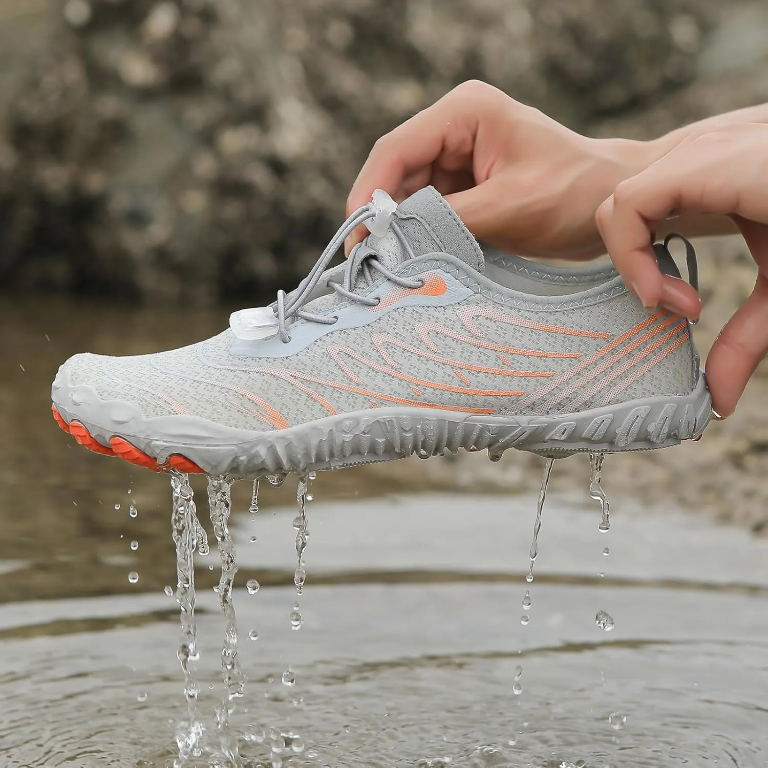 Grounded Footwear Barefoot Shoes for Women Men Quick Dry Hiking Sneakers Breathable Soft Trail Running Shoes Footwear