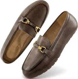 HARENCE Loafers for Women Comfortable Slip On Business Work Flats Shoes Casual Driving Moccasins Penny Loafer
