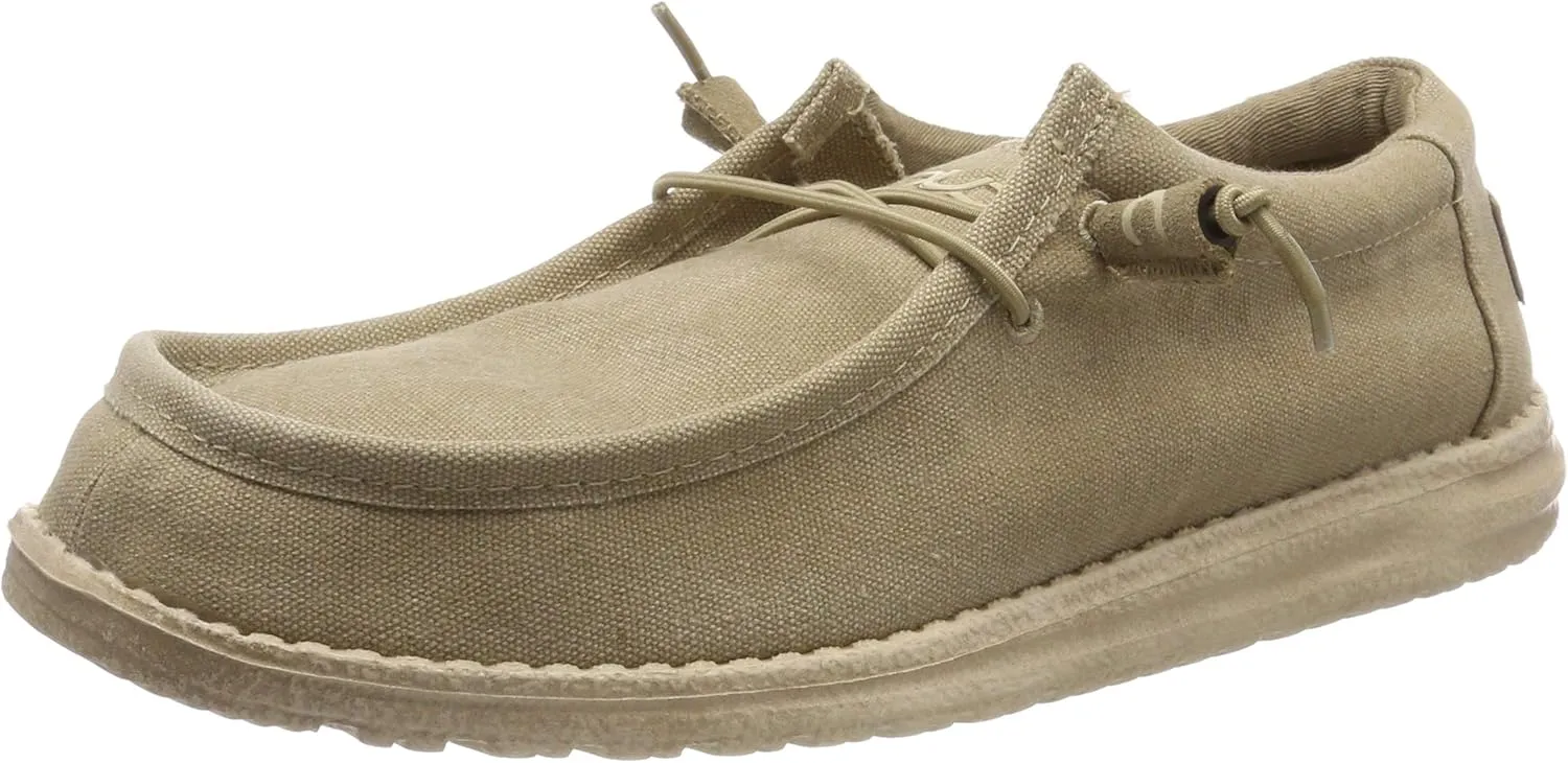 Hey Dude Men's Wally Suede Multiple Colors | Men’s Shoes | Men's Lace Up Loafers | Comfortable & Light-Weight