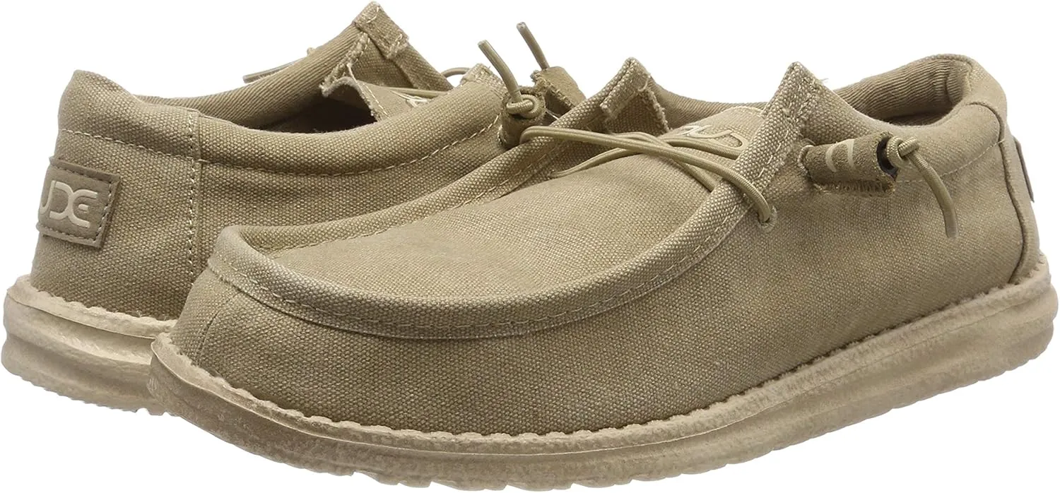 Hey Dude Men's Wally Suede Multiple Colors | Men’s Shoes | Men's Lace Up Loafers | Comfortable & Light-Weight