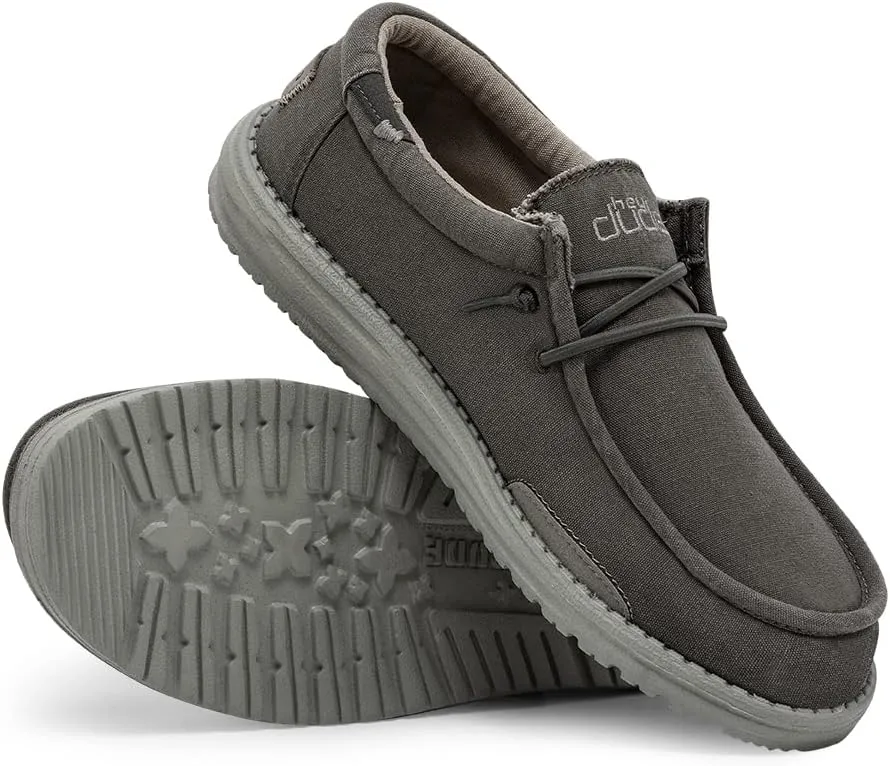 Hey Dude Men's Wally Wash | Men’s Shoes Lace Up Loafers Comfortable & Light-Weight