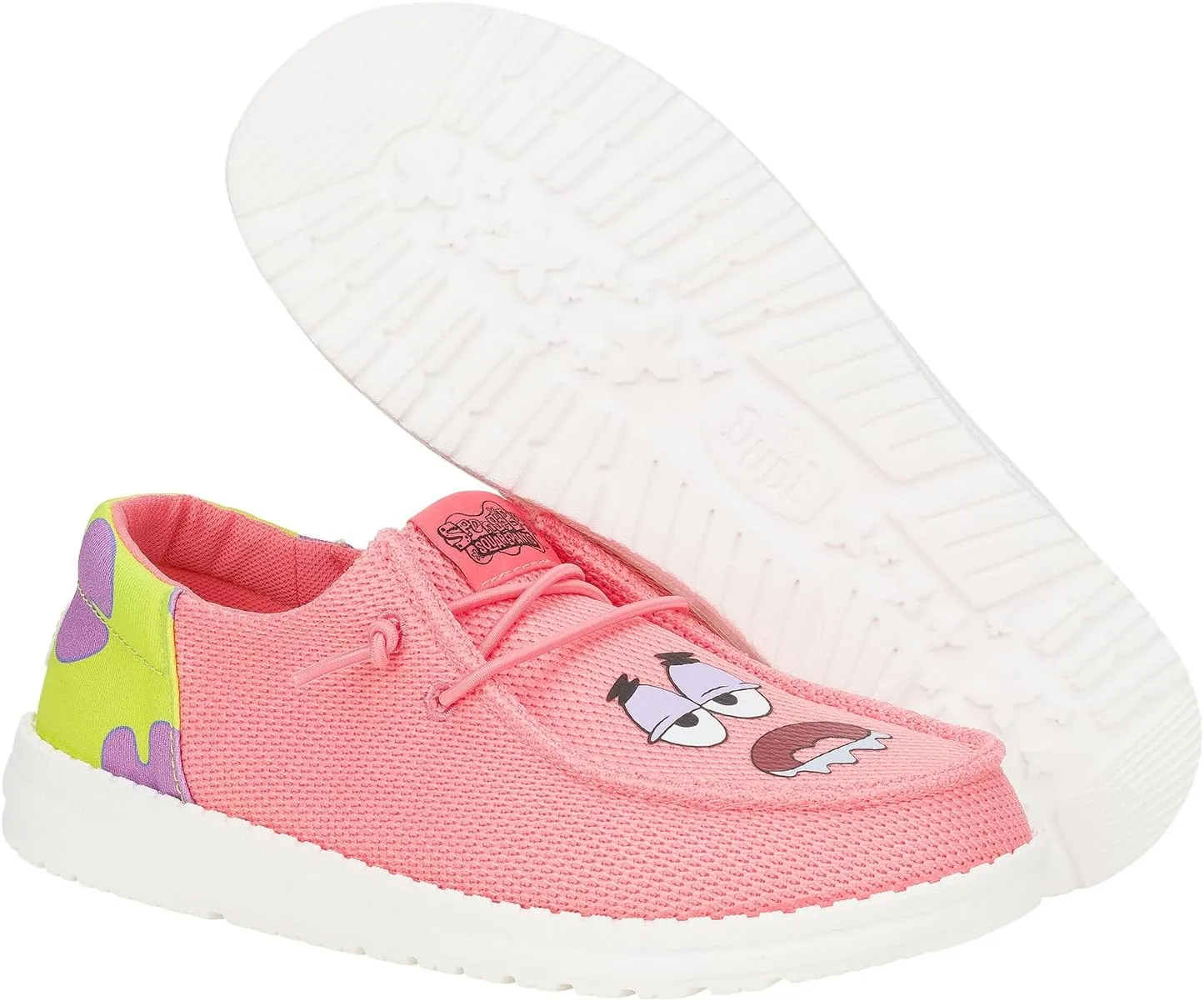 HEYDUDE X Spongebob, Women’s Slip-on Loafers, Comfortable & Light-Weight