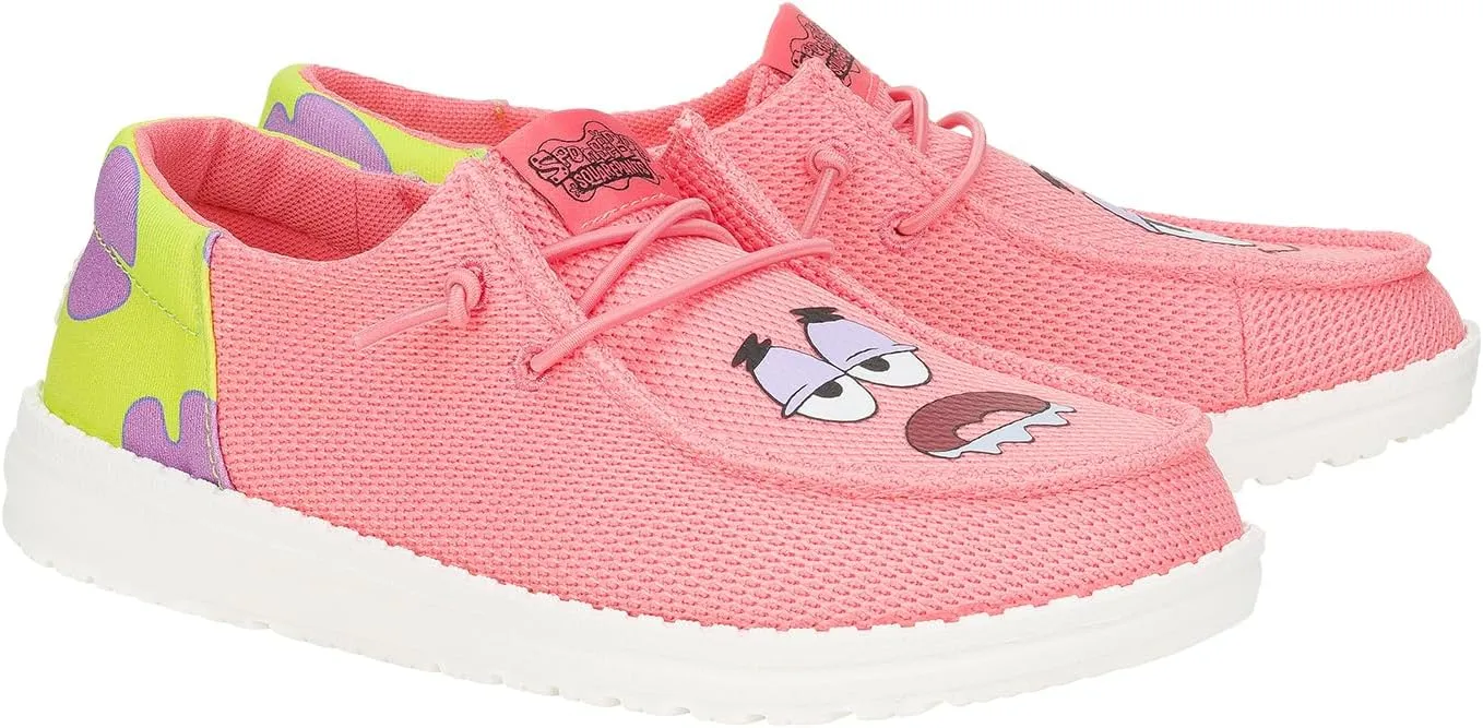 HEYDUDE X Spongebob, Women’s Slip-on Loafers, Comfortable & Light-Weight