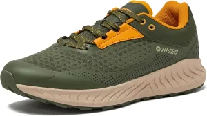 HI-TEC Avalon Trail Running Shoes for Men, Lightweight Breathable Mens Hiking Sneakers or Athletic Walking Shoes for Men, Black, Grey or Green, Size 7-14 Men Shoes