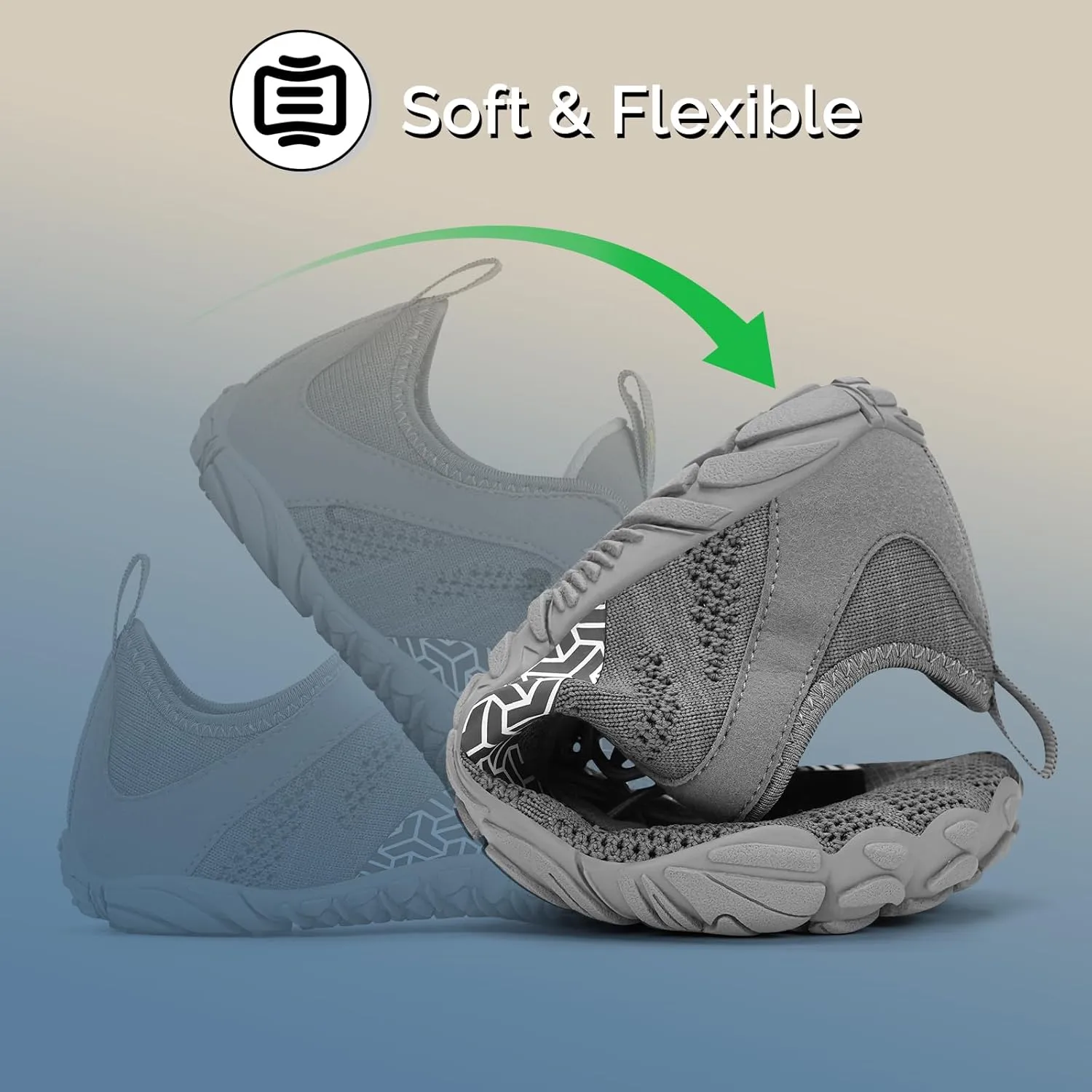 HiGropcore Barefoot Shoes Women Men Hike Minimalist Shoes Wide Toe Box Zero Drop Grounded Footwear for Hiking Walking Daily Wear