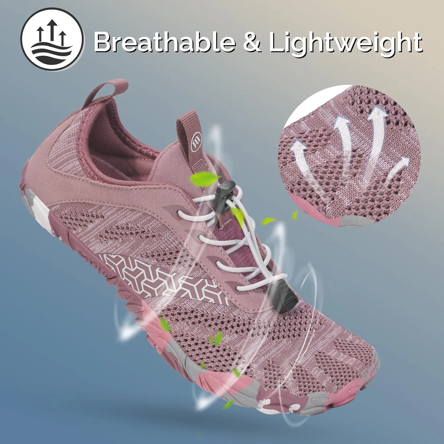 HiGropcore Barefoot Shoes Women Men Hike Minimalist Shoes Wide Toe Box Zero Drop Grounded Footwear for Hiking Walking Daily Wear