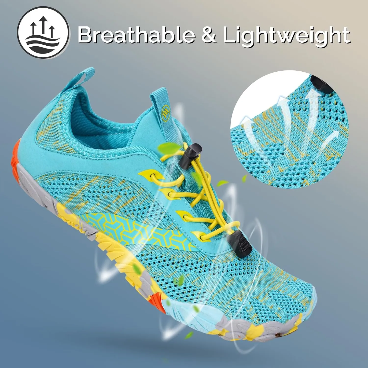 HiGropcore Barefoot Shoes Women Men Hike Minimalist Shoes Wide Toe Box Zero Drop Grounded Footwear for Hiking Walking Daily Wear