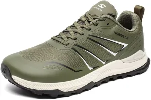 HOBIBEAR Men's Trail Running Shoes | Wide Toe | Trekking | Non-Slip Hiking Sneakers