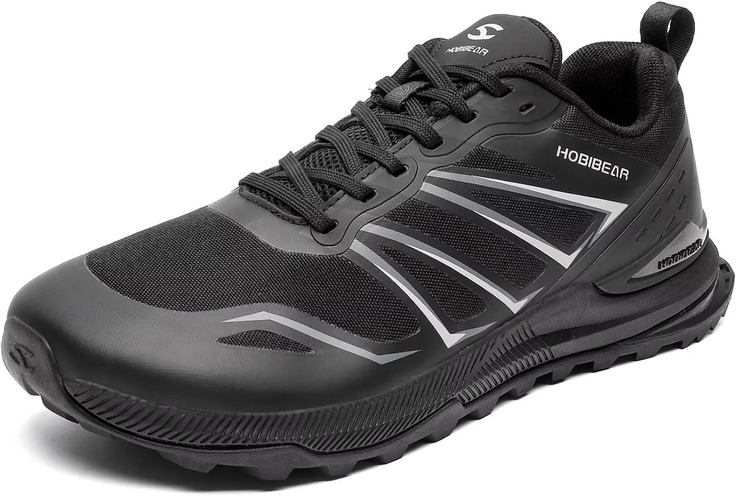 HOBIBEAR Men's Trail Running Shoes | Wide Toe | Trekking | Non-Slip Hiking Sneakers