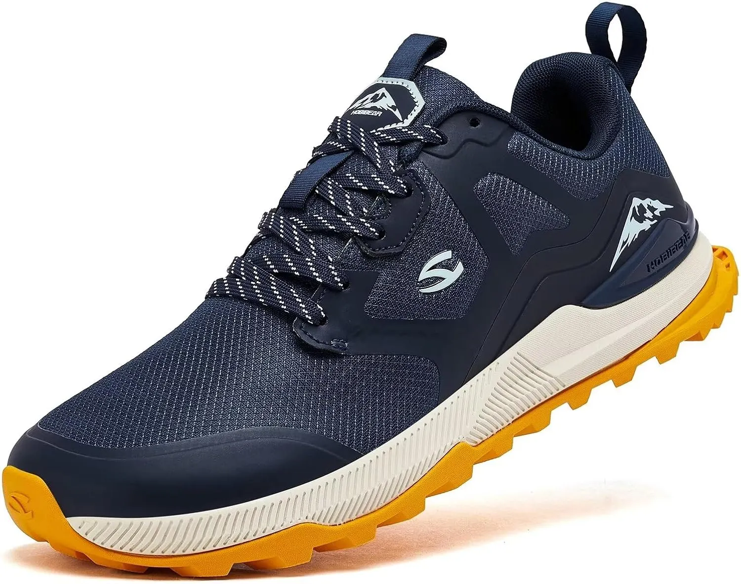 HOBIBEAR Men's Trail Running Shoes | Wide Toe | Trekking | Non-Slip Hiking Sneakers