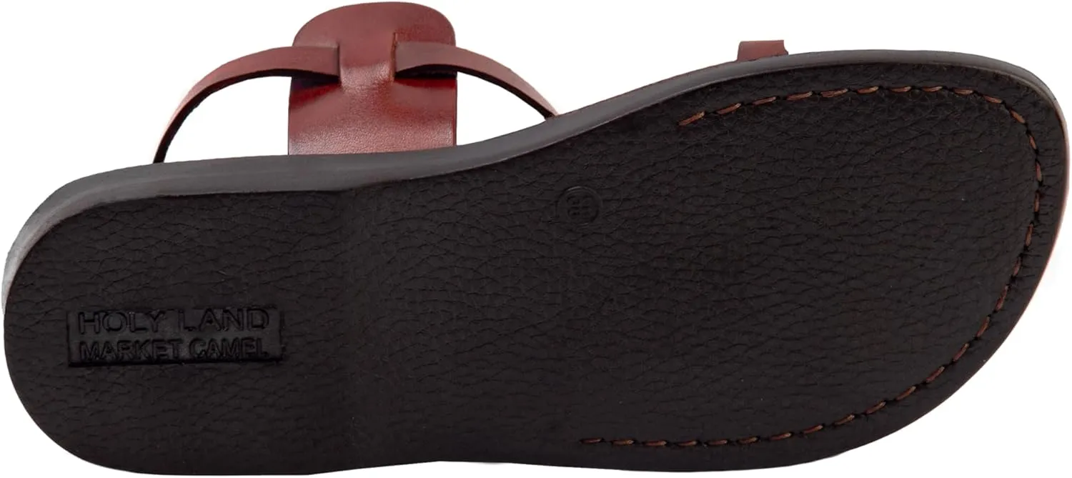 Holy Land Market Men/Women Biblical Jesus Leather Sandals/Slides From Jerusalem (Yashua-Style II)