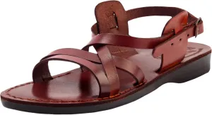 Holy Land Market Men/Women Biblical Jesus Leather Sandals/Slides From Jerusalem (Yashua-Style II)