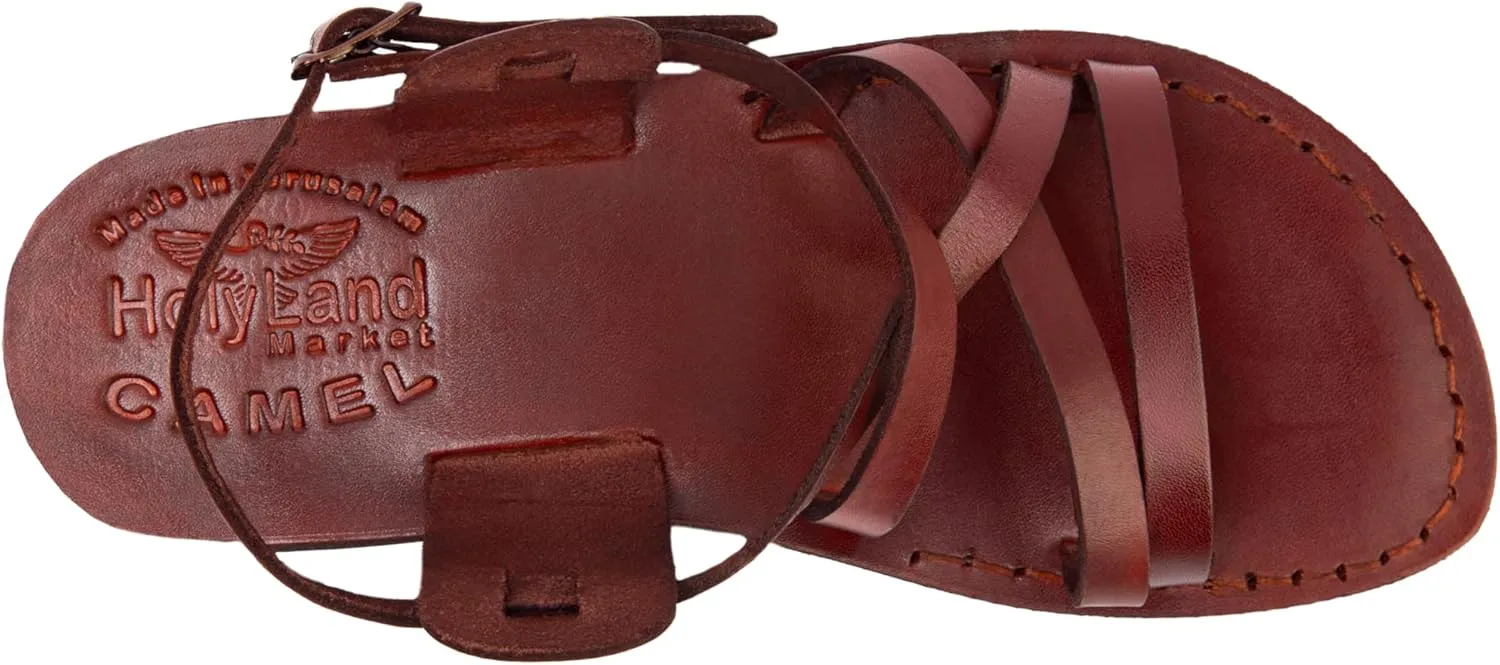 Holy Land Market Men/Women Biblical Jesus Leather Sandals/Slides From Jerusalem (Yashua-Style II)