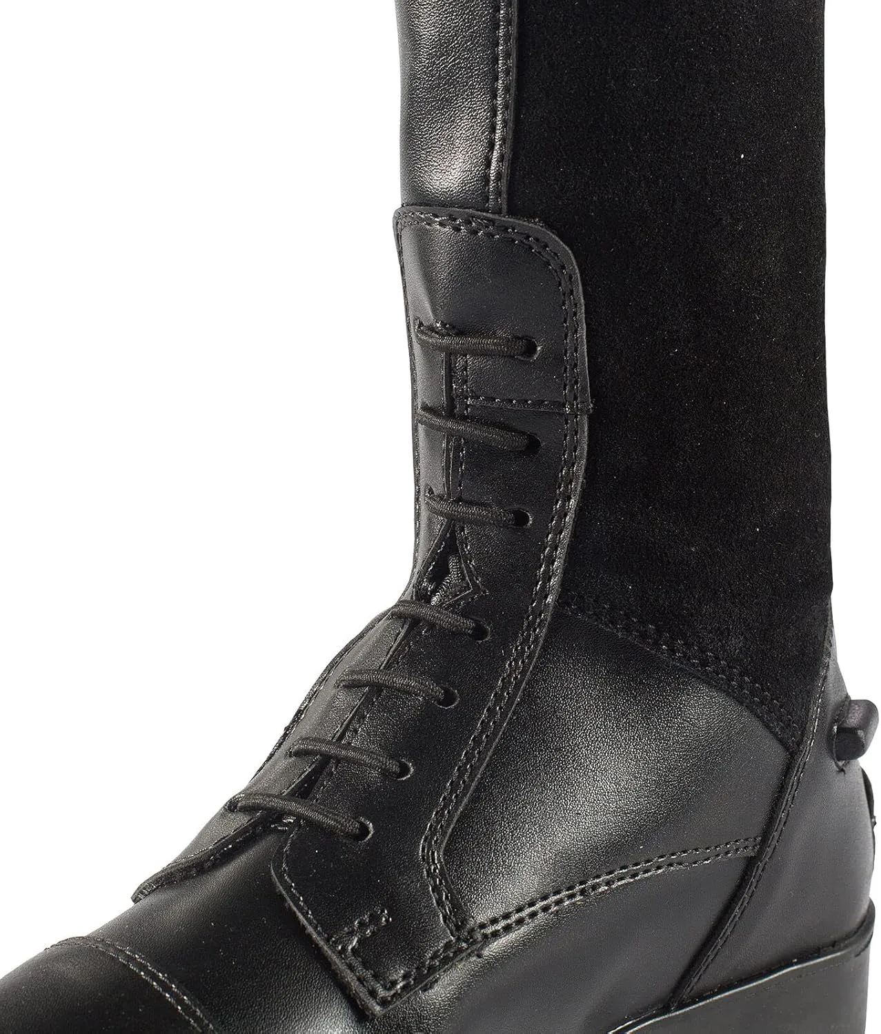 HORZE Rover Kids' Tall Field Boots, Starter Horse Riding Boots with Stretchy Easy-Fit Synthetic Leather and Rear Zipper