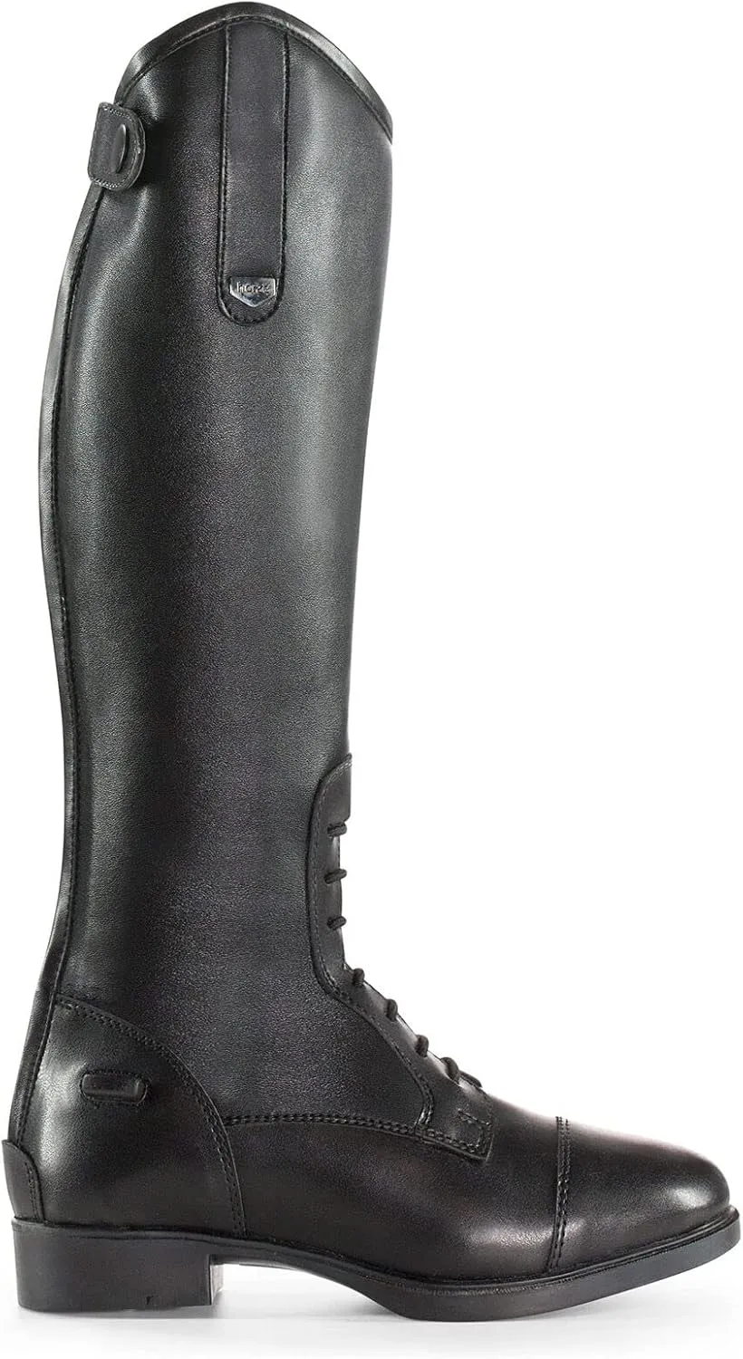 HORZE Rover Kids' Tall Field Boots, Starter Horse Riding Boots with Stretchy Easy-Fit Synthetic Leather and Rear Zipper